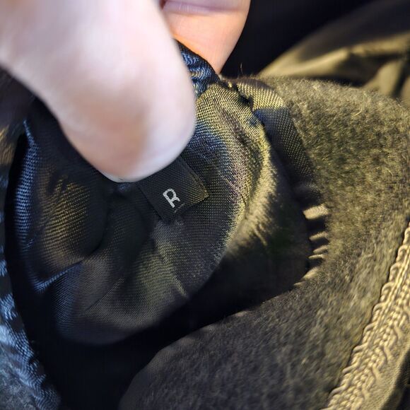 Vintage 90s Wool Cashmere Overcoat The Hub Mens M 40R Hungary Gray Long Trench - Picture 9 of 11